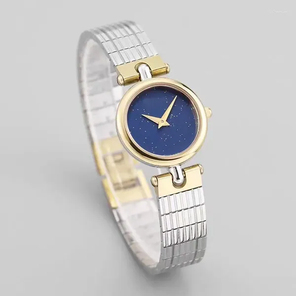 Relojes de pulsera Reloj francés de alta calidad para mujeres Pareja GiftLady Acero inoxidable Zafiro 21 mm