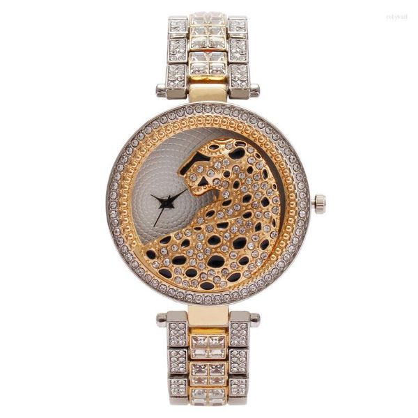 Relojes de pulsera con diamantes de imitación para mujer, relojes de oro rosa, pulsera para mujer, reloj femenino