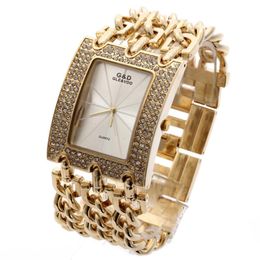 Horloges GD Top Vrouwen Quartz Horloge Goud Relogio Feminino Saat Jurk Dame Klok Geschenken Jelly