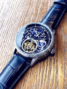 Relojes de pulsera Galaxy Concept, reloj mecánico automático personalizado, Tourbillon hueco para hombre, marca de moda de negocios, resistente al agua para hombre