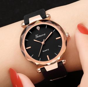 Montre-bracelets Genève Marque de mode de luxe Femmes Femmes Dames Watchs en acier inoxydable Band de silice analogique Femmes Clock Quartz Kadn SA6688205