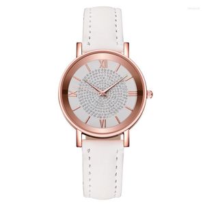 Relojes de pulsera Venta de regalos Gypsophila Moda Casual Tendencia Reloj de mujer Comercio exterior Cinturón Cuarzo Diamante de imitación