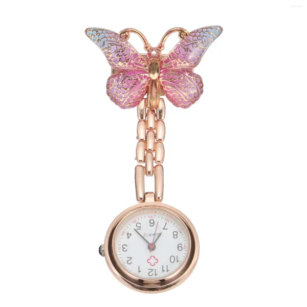Relojes de pulsera Niñas Reloj digital Pin Relojes de enfermería Enfermeras Clip Colgante Insignia Broche