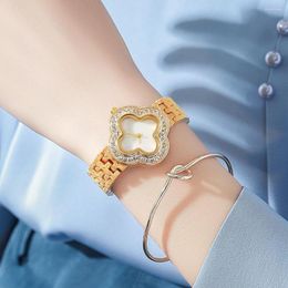 Polse van Cleef Horloges Girls Women kijken naar vier blad klaver dames armband casual mode decoratie luxe pols horloge