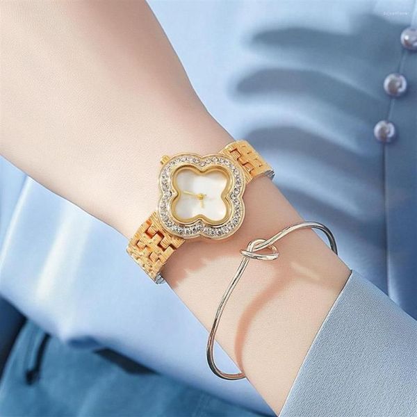 Montres-bracelets filles femmes montre quatre feuilles trèfle dames bracelet décontracté mode décoration luxe montre-bracelet 203P