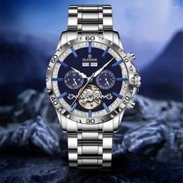 Montre-bracelets Glenaw Top Watch Men Men Fashion Sport Mécanique Mécanique Autorofer AutoMatic Watches Reloj Hombre