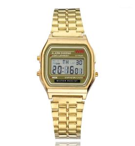 Montre-bracelettes Gold Silver Women Men Watch LED Digital Watchs Square Women039s Dress Sports Horloge Hodinky Regios Femini2484282