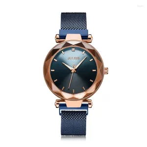 Montre-bralines Boucle magnétique gradient Julius Lady Watch's's Watch Japan Fashion Hours en acier inoxydable Bracelet cadeau d'anniversaire de fille