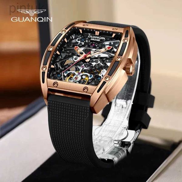 Relojes de pulsera Guanqin 2023 Relojes para hombre Reloj mecánico automático para hombres Top Brand Luxury Acero inoxidable Reloj de negocios Relogio Masculino 24329