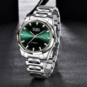 Montres-bracelets HAIQIN montre automatique pour hommes luxe décontracté hommes montres mécanique 2023 acier étanche Relogio Masculino