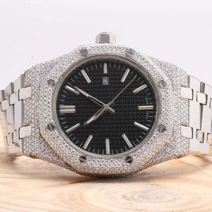 Polshorloges Half Iced Out Aangepast Diamond luxe herenhorloge handgemaakte fijne sieradenfabrikant VVS1 Diamond Watch