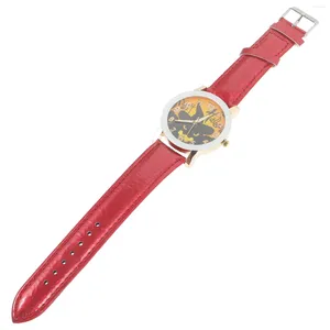 Horloges Halloween Uniek horloge Kalibratie Quartz Heren Dames Casual (rood)