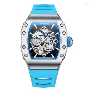 Montres-bracelets Hanboro montre pour hommes automatique étanche mode mécanique montre-bracelet élastique homme Reloj Hombre Hect22