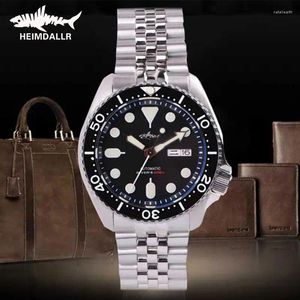 Polshorloges Heimdallr Sharkey SKX007 Vintage Diver Watch Mechanische mannen Horloges 200m Sapphire Crystal Luminous NH36 Automatische beweging