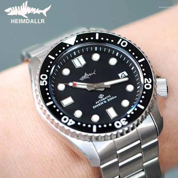 Montre-bracelets Heimdallr Skx007 Automatique NH35 Mécanique mécanique Sapphire Céramique Céraque 200m Résistance à l'eau Diver