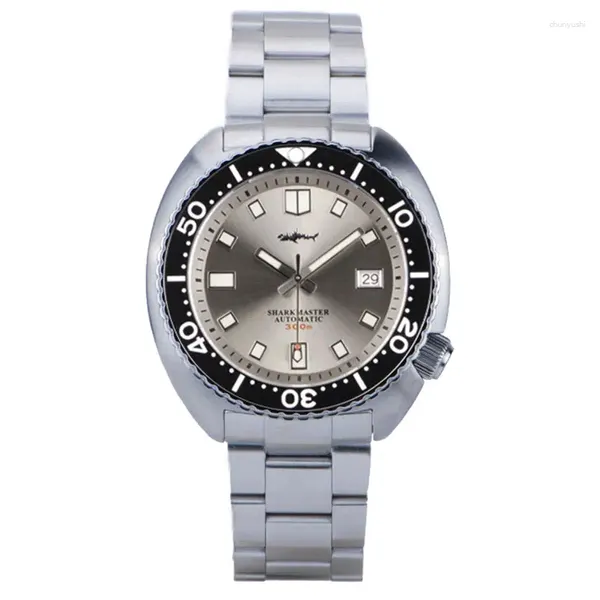 Relojes de pulsera Heimdallr Relojes de buceo vintage Cristal de zafiro NH35 Mecánico 30ATM Resistente al agua C3 Movimiento automático luminoso