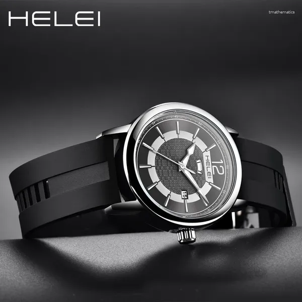 Montre-bracelets Helei Modern Trend Style Jazz Series Multi-Function Quartz Movement 2024 MONTRES HOMMES