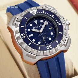 Wristwatches HELEI Simple Personality KHAKI FIELD Wild Series Multi-function Quartz Movement 2024 Men's Watch Watches
