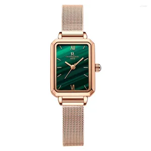 Montres-bracelets de haute qualité femmes couple montre classique minimaliste design de luxe tout en acier affaires carré automatique horloge mécanique