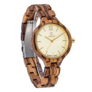 Montres-bracelets de haute qualité mode dames femmes montre de luxe Bracelet en bois de zèbre montre-bracelet en bois belle conception montres-bracelets