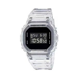 Polshorloges van hoge kwaliteit G-5600 transparant horlogeband mannelijk horloge led elektronisch digitaal ijs met wereldtijd kleine vierkante klok 302W