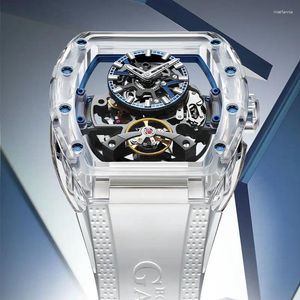 Horloges Hoge kwaliteit mechanische horloges voor heren Automatisch uurwerk Horloge Man Pols Waterdichte rubberen herentop