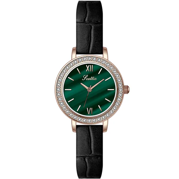 Relojes de pulsera de alta calidad Preciso Japonés Miyota Movimiento de Cuarzo Mujeres Reloj de pulsera con borde de diamante Gota impermeable