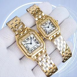 Montres-bracelets de haute qualité femmes montres en acier inoxydable importations suisses montre à quartz mode moissanite montre 22mm 27mm décontracté carré échelle romaine montre-bracelet horloges