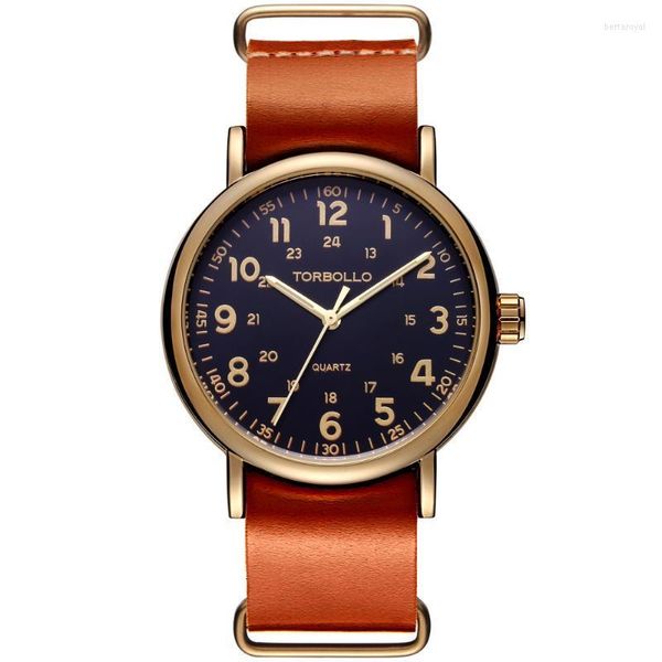 Relojes de pulsera de alta calidad marca original reloj para hombre oro negro casual mujeres adecuado muñeca resistente al agua relojes de pulsera Bert22