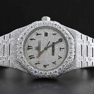 Montres-bracelets hip hop montre en diamant coupe ronde toutes les tailles personnaliser VVS1 montre en diamant faite à la main pour hommes montre en diamant229P