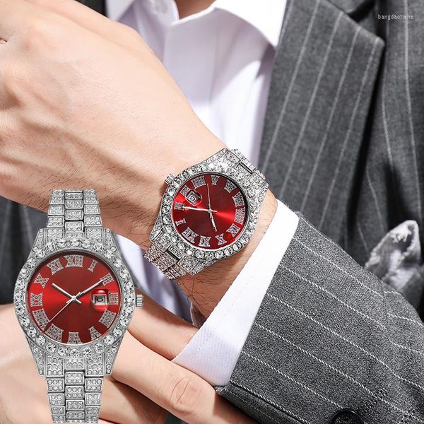 Montres-bracelets Hip Hop Mode Hommes Montre-Bracelet Horloge Top Montres-Bracelets Pour Hommes Date Calendrier Montre Vente Étanche Sports Reloj Hombre