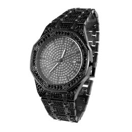 Relojes de pulsera Hip Hop Ice Out Mechanical Men Watch Luxury Full Diamond Skeleton Reloj impermeable Tourbillon Relojes automáticos 2022 Reloj de pulsera