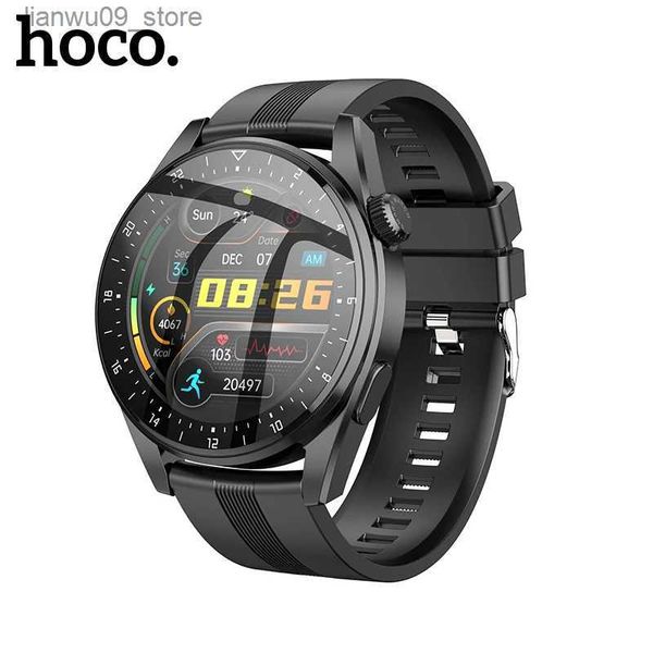 Relojes de pulsera Hoco Y9 Smart Watch Bluetooth Llamada 1.32 pulgadas 360 * 360 Resolución 3.5D Pantalla táctil IP68 Monitor de ritmo cardíaco a prueba de agua Reloj deportivoQ231123