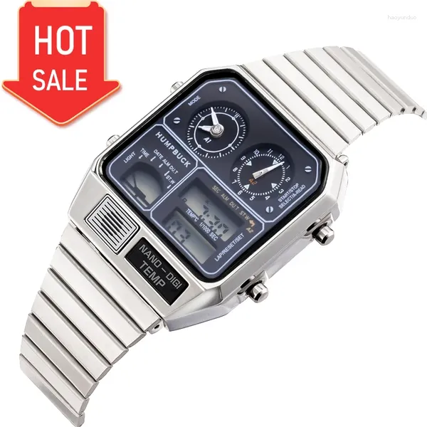 Montre-bracelets Humpbuck Electronic Digital Watch Technology Modern Techning Classic Design Facile Licevabilité Tendance parmi les amateurs de technologie