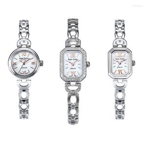 Relojes de pulsera hipoalergénicos de plata de ley 925 para mujer, joyería elegante para mujer, pulsera de circón, resistente al agua, regalo de cuarzo, cuervo real