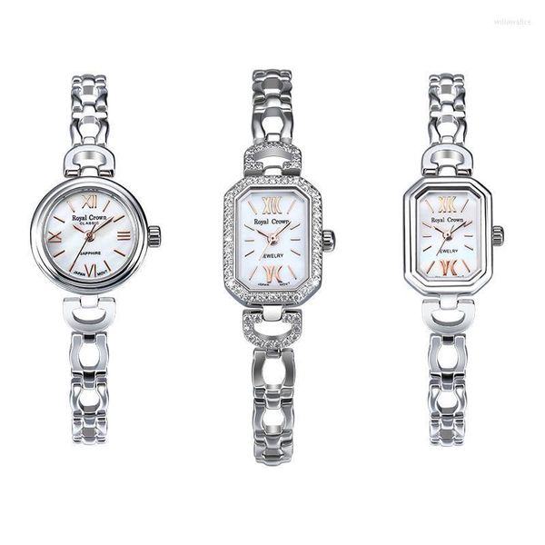 Montres-bracelets hypoallergéniques en argent sterling 925 montres pour femmes bijoux élégants dames zircon bracelet étanche quartz cadeau royal corbeau