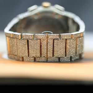Montres-bracelets glacées personnaliser diamant montre de luxe pour hommes fait à la main fabricant de bijoux fins VVS1 montre en diamantFPR8RKDV13WC
