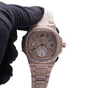 Montres-bracelets glacés labgrown fait à la main diamant montre de luxe pour hommes personnaliser fabricant de montres en diamant fine jewelry58OT