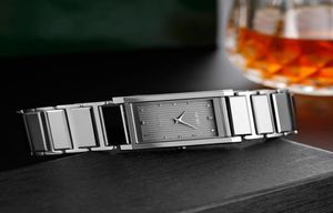 Montre-bracelets industriel Design Tungsten Steel Square Business Watch Man Swiss Movement Water Resistance Rectangle mode1423348