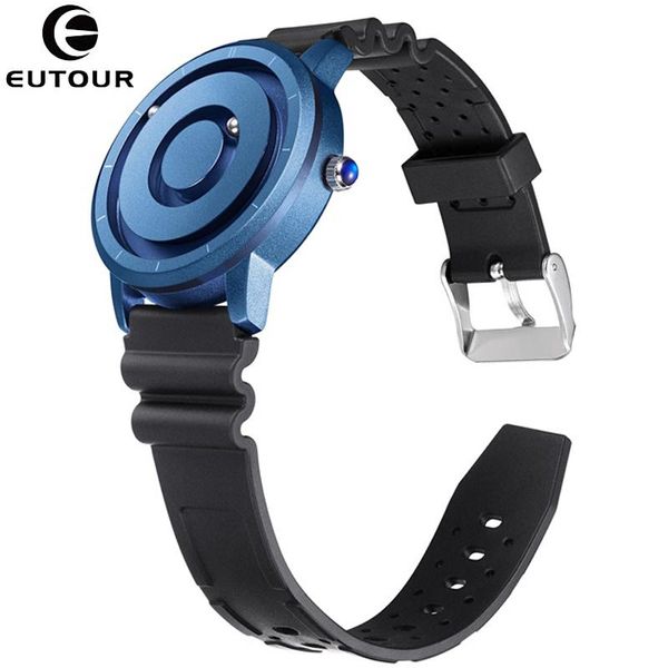 Relojes de pulsera Innovadores Cuentas de metal magnéticas de oro azul Reloj multifuncional Reloj deportivo informal de cuarzo creativo para hombres