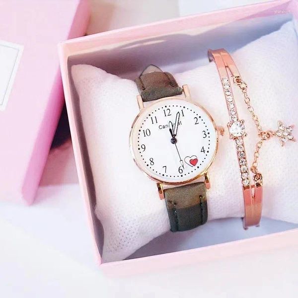 Relojes de pulsera Celebridad de Internet Lindo Dibujos animados Lienzo Correa Reloj Mujer Estudiante Versión coreana Simple Tendencia luminosa Amigo digital