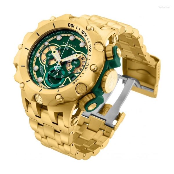 Relojes de pulsera Invincible Reserve Venom Reloj para hombre Cronógrafo resistente al agua Relojes de lujo de acero inoxidable Reloj Masculino para Drop