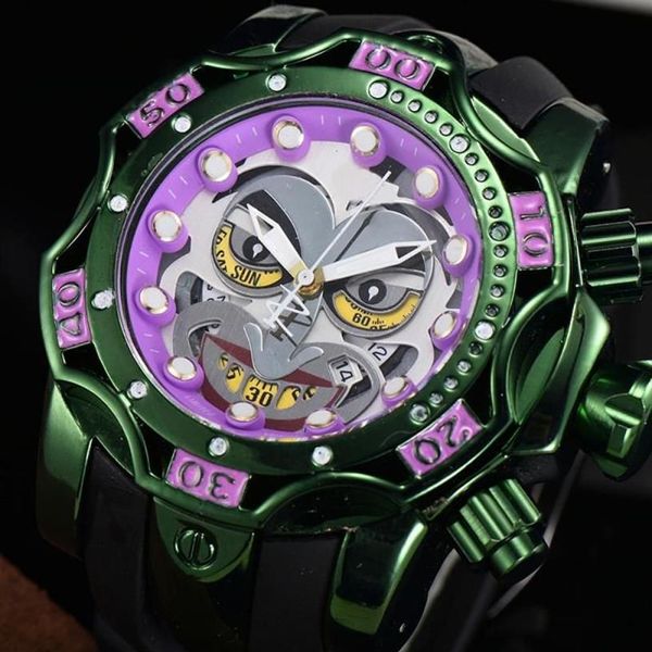 Relojes de pulsera Invencible Estilo invicto Joker Dial giratorio Super Calidad Reloj de hombre Acero de tungsteno Multifunción Cuarzo PulseraWatc2556