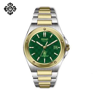 Relojes de pulsera IXDAO IPOSE Hombres Reloj mecánico automático 2024 Mongolia Doble hoja de lujo Oro Zafiro Acero inoxidable Reloj impermeable 231213