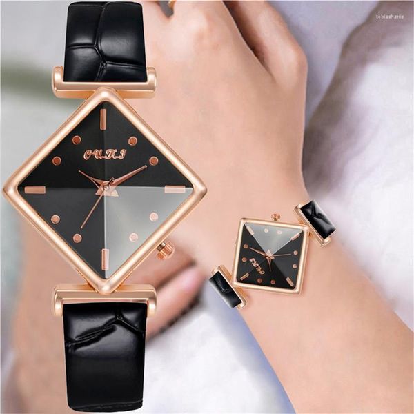 Relojes de pulsera Jessingshow 2022 llegada cronógrafo función reloj cuadrado mujeres Tan Racing lujo muñeca correa de reloj de cuero