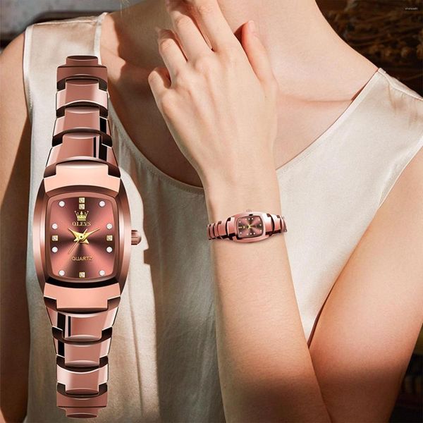 Montre-bracelets Jsdun Luxury Watch For Women Fashion Diamond Design Quartz Quartz étanche élégant Lady Gift Top Brand Clock