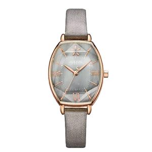 Montres-bracelets Julius Lady Montre Femme 5 Couleurs Élégant Shell Star Cut Mode Heures Robe Bracelet En Cuir Fille Cadeau D'anniversaire Sans Boîte