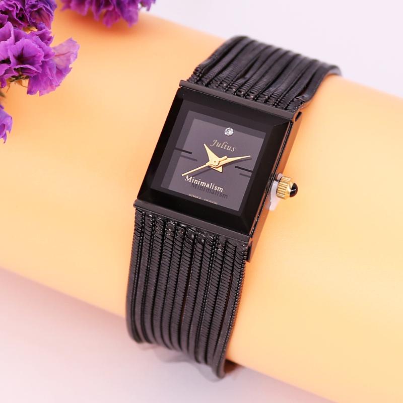 Polshorloges Julius dame dames horloge Japan Quartz mode uren slangenketen armband luxe kwastjes klokmeisje verjaardag cadeau doos