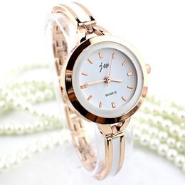 Montres-bracelets JW or Rose montre à Quartz femmes horloge Bracelet en acier inoxydable montres dames robe cristal Relogio