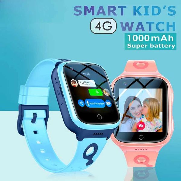 Montre-bracelets K9 4G Kids with 0mAh Battery Video Téléphone GPS WiFi Emplacement SOS Rappel Moniteur Smart Enfants Cadeaux.D240430